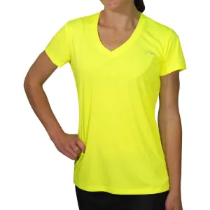 More Mile M-Tech Dry Girls Short Sleeve Running Top - Yellow