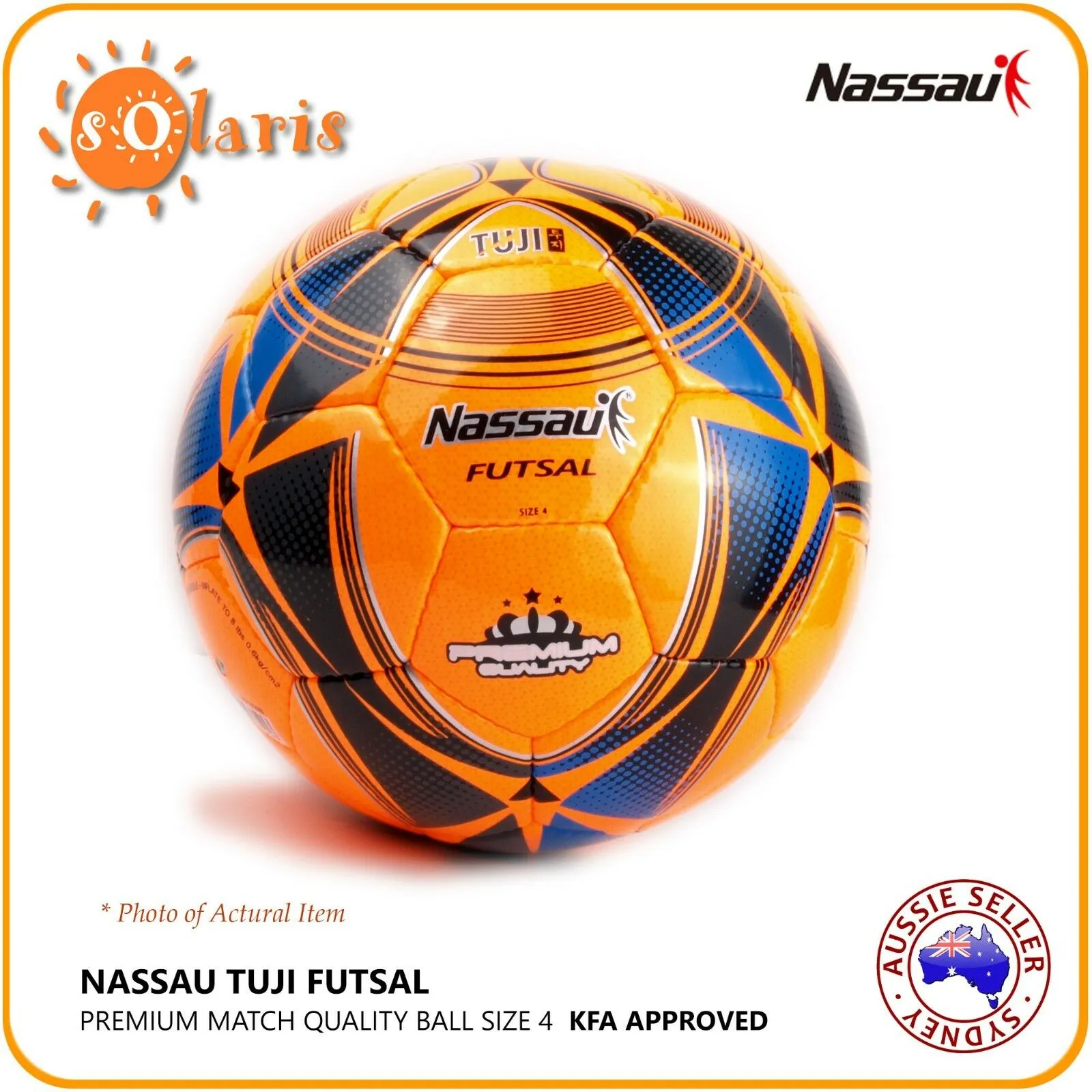 NASSAU TUJI Size 4 Futsal Ball Low Bounce Premium Indoor Soccer Ball Football