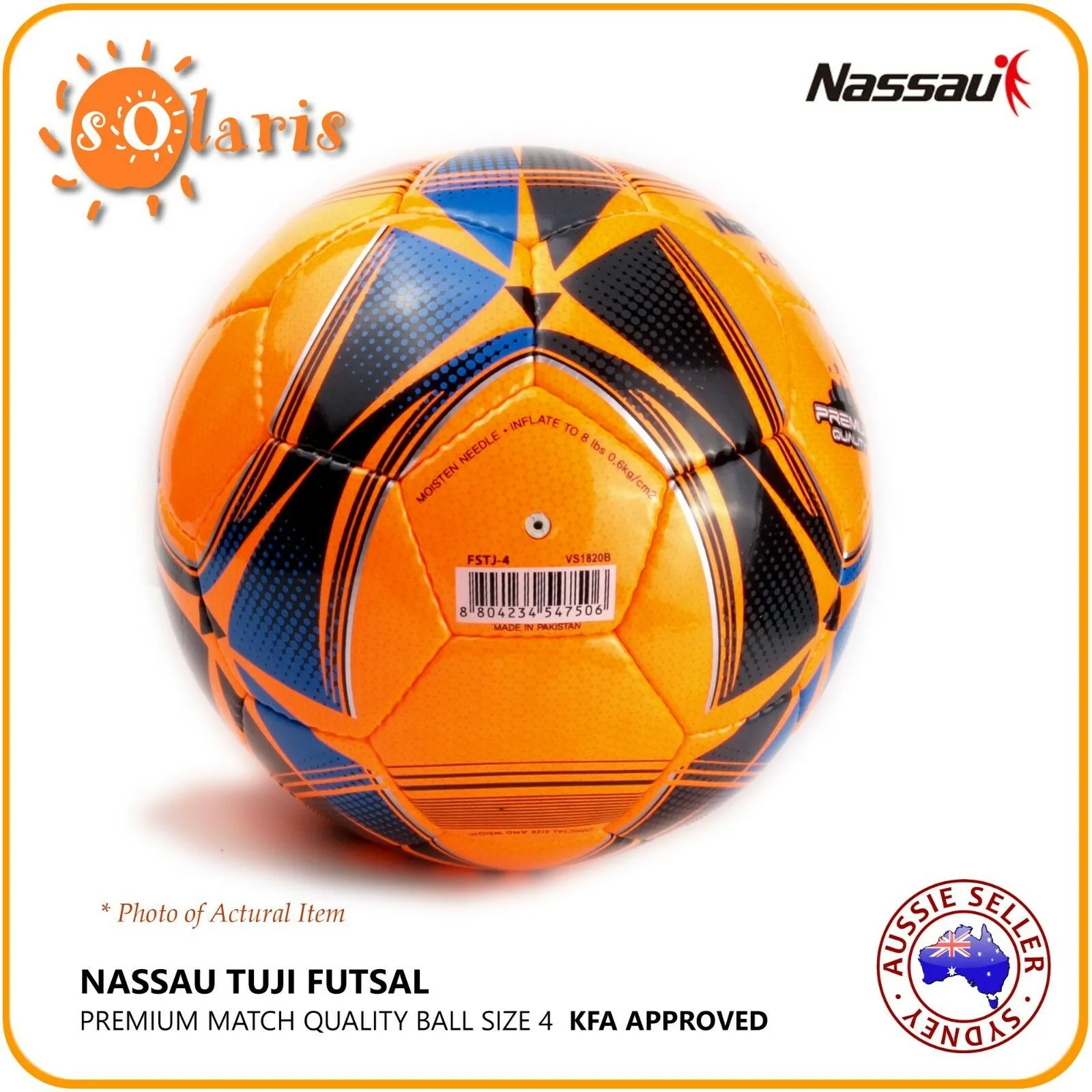 NASSAU TUJI Size 4 Futsal Ball Low Bounce Premium Indoor Soccer Ball Football