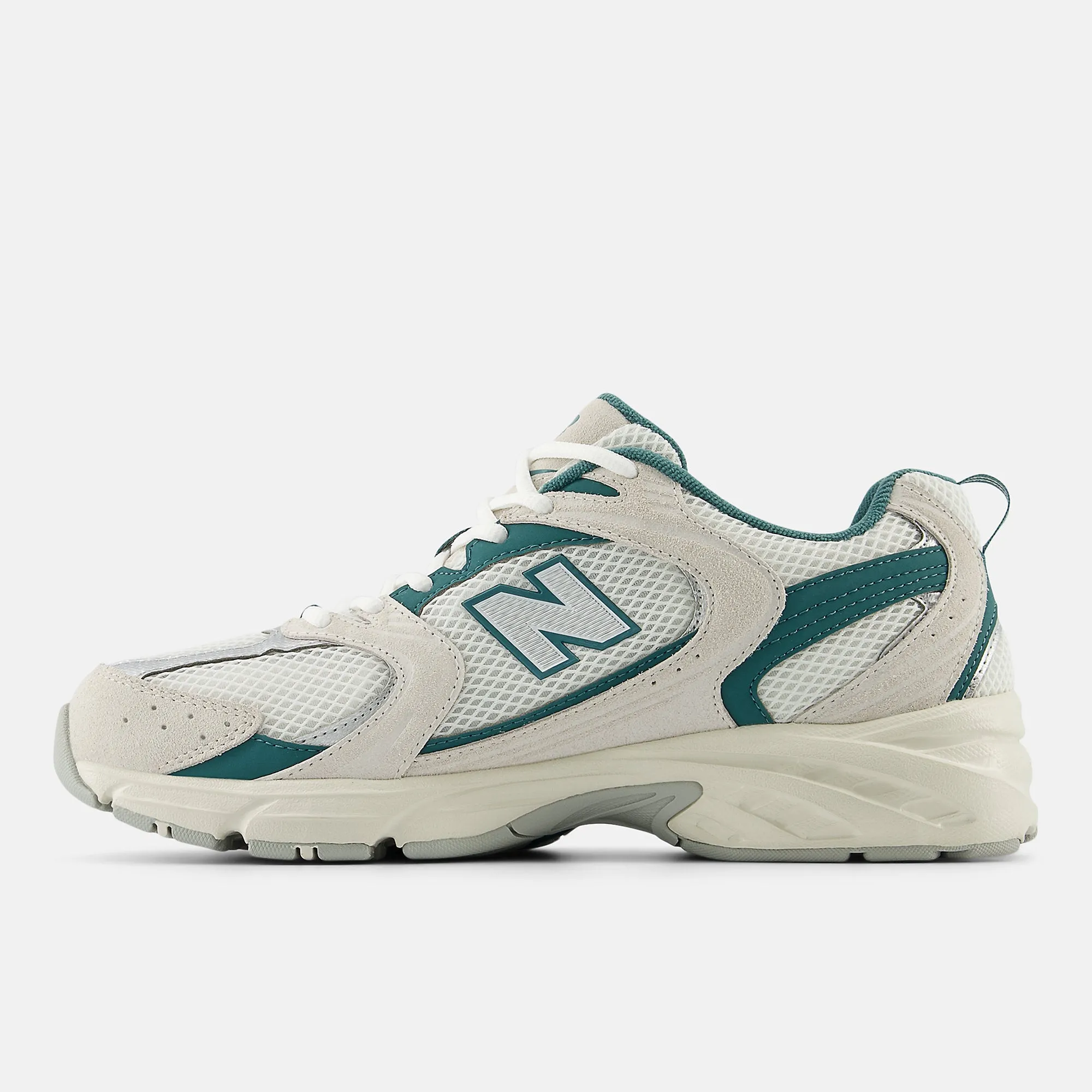 New Balance Unisex 530 Fashion Trainers - Beige / Green