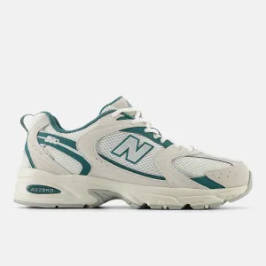 New Balance Unisex 530 Fashion Trainers - Beige / Green