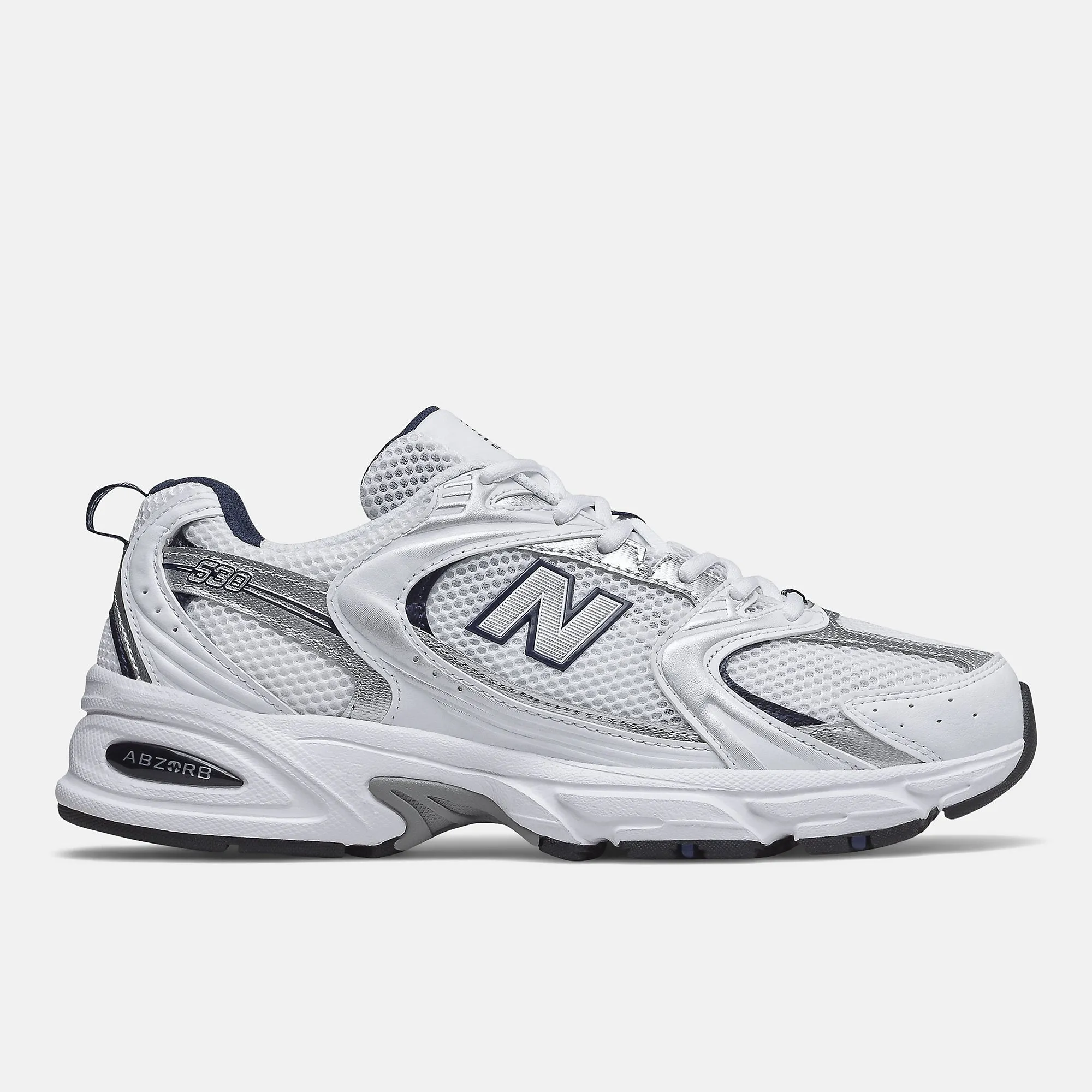 New Balance Unisex 530 Fashion Trainers - White / Black