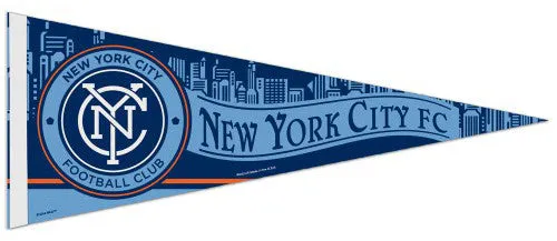 New York City FC Official MLS Soccer Team Crest Premium Felt Collector's Pennant - Wincraft