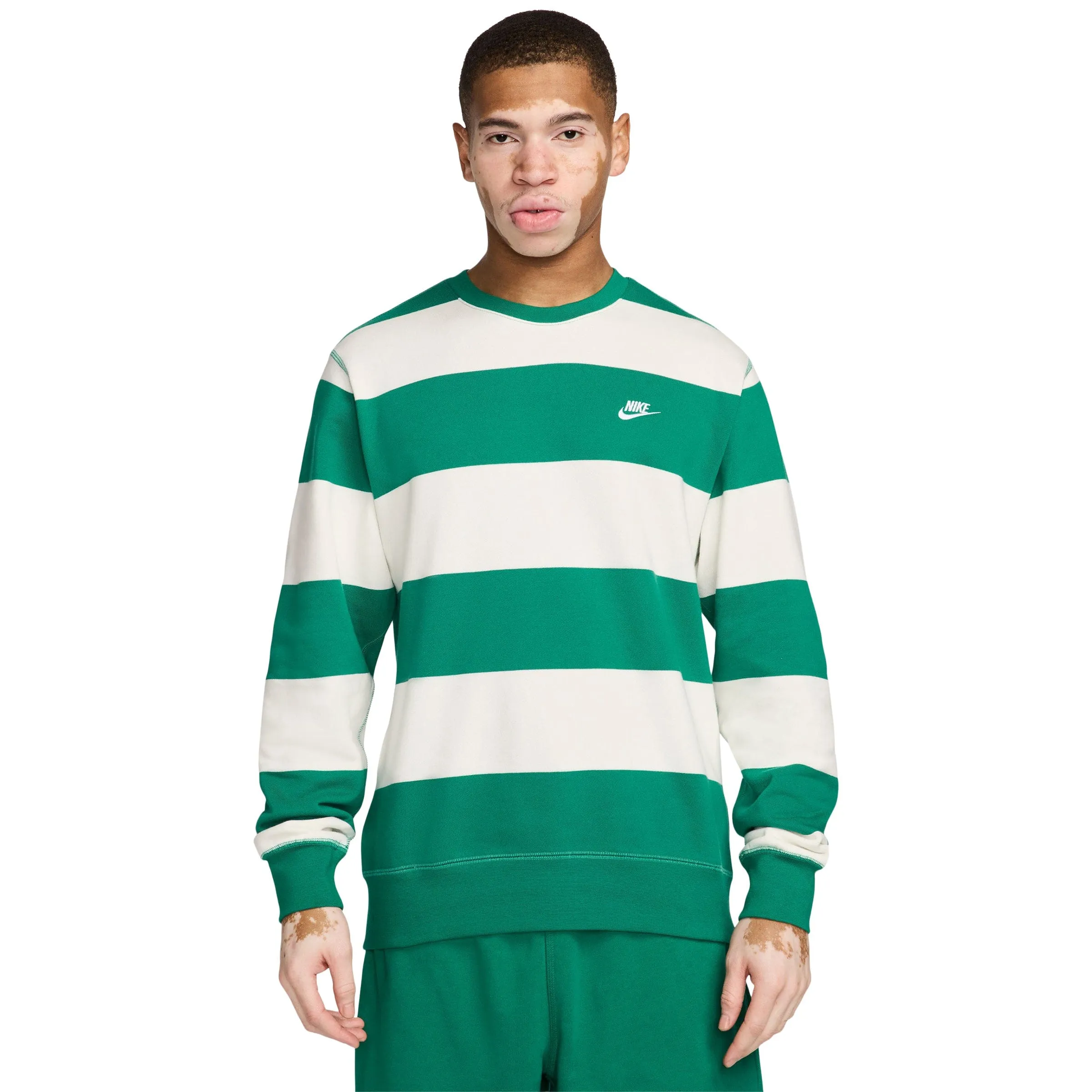 NIKE CLUB FLEECE STRIPED SWEATSHIRT