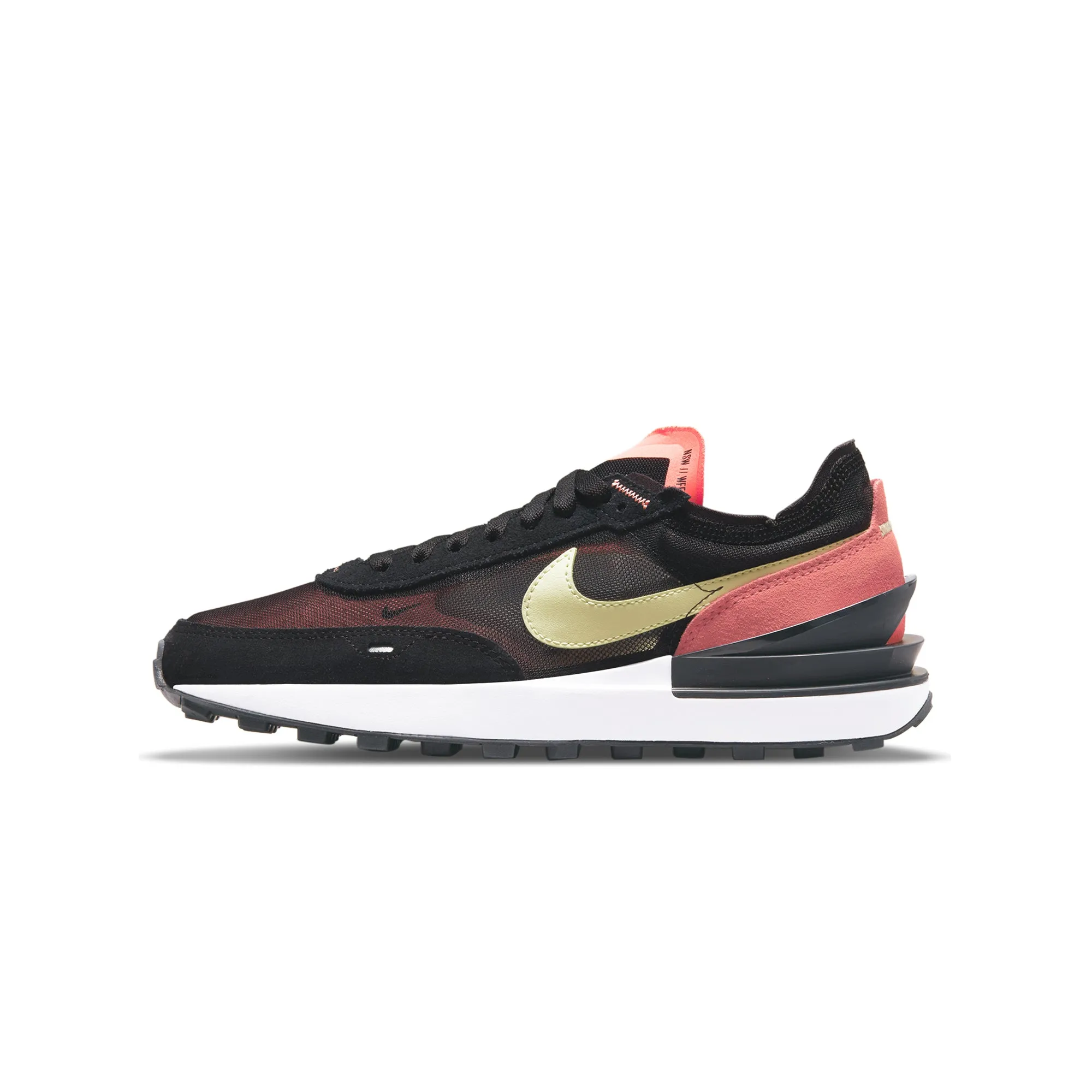 Nike Womens Waffle One Shoes 'Black/Lime Ice-Magic Ember'