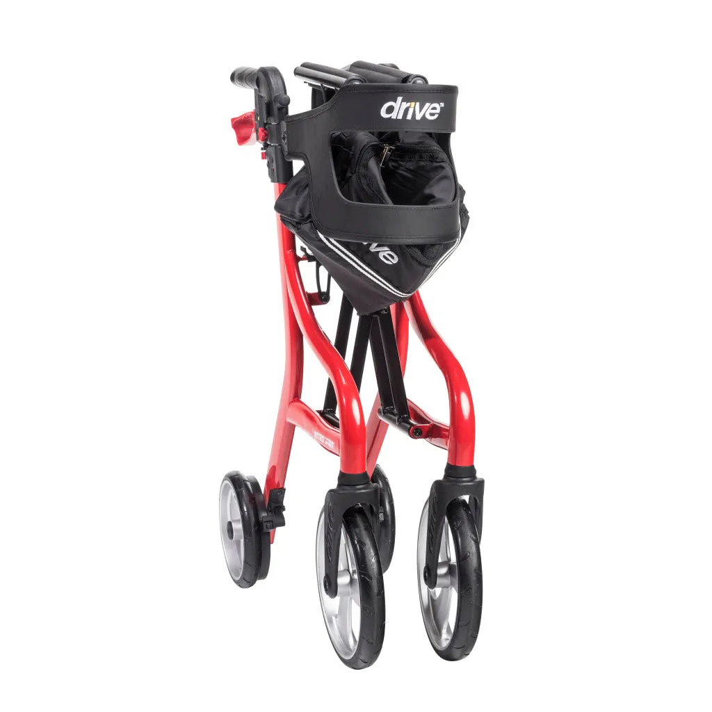 Nitro Sprint Rollator Rolling Walker, Red