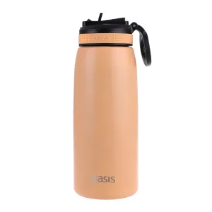 Oasis Insulated Sports Bottle with Sipper 780ml - Rockmelon Orange