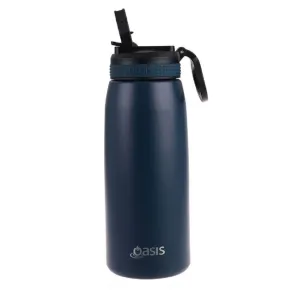 Oasis Insulated Sports Bottle W/Sipper 780ml - Navy