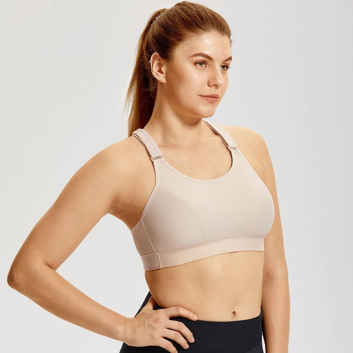 Performance Enhanced Padded Wireless Bounce Control Comfort Nude Sports Bra