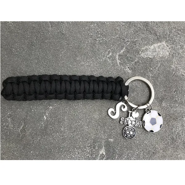 Personalized Soccer Paracord Keychain Gift