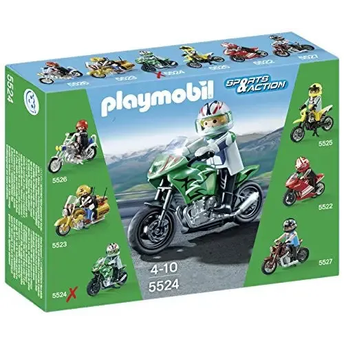 Playmobil Sports and Action Collectible Green Sports Bike 5524