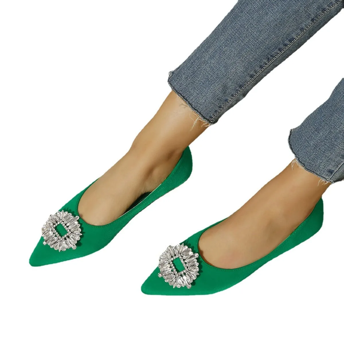 Pointed Rhinestones Flats