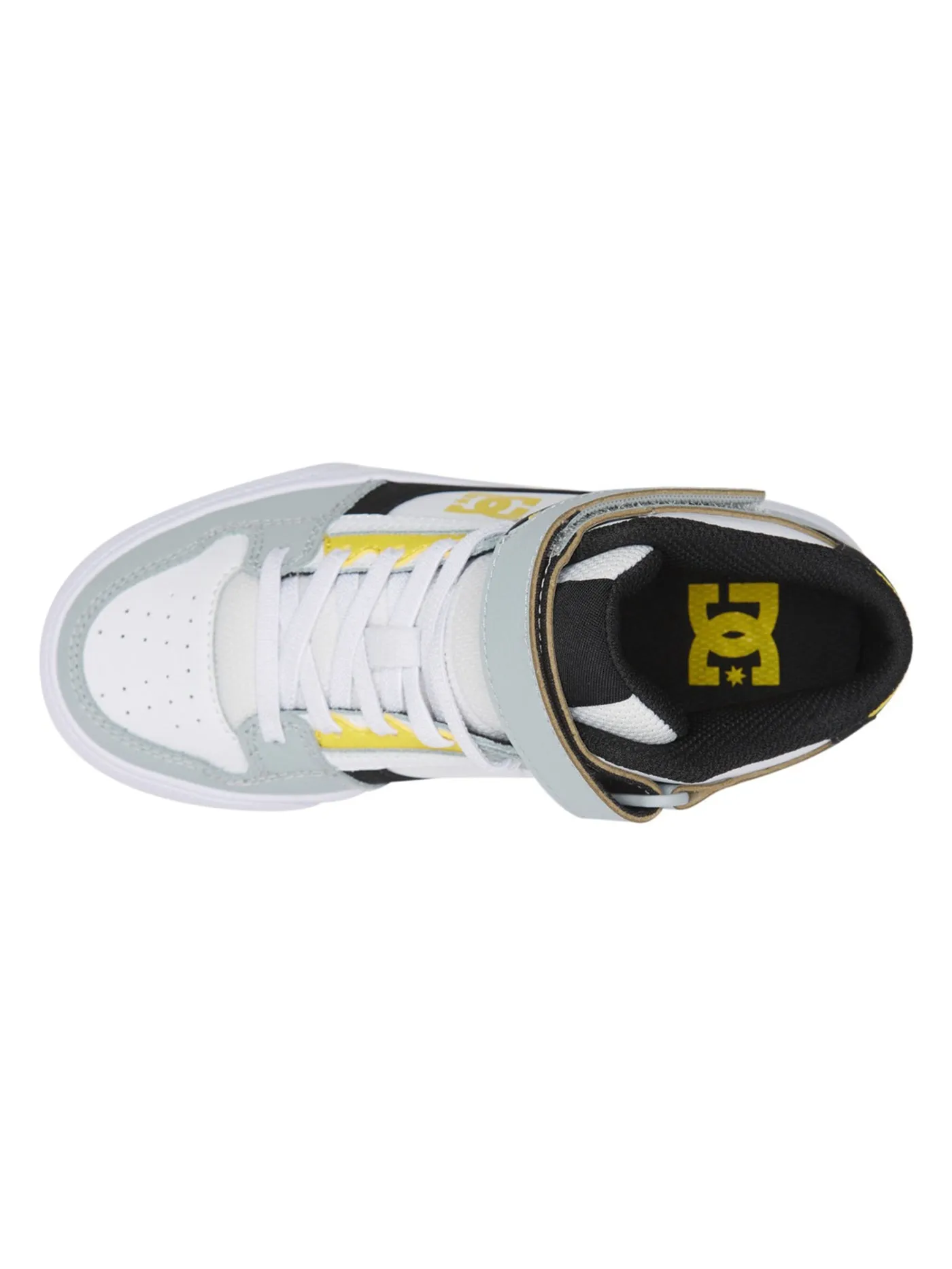 Pure High-Top EV White/Grey/Yellow Shoes (Kids)