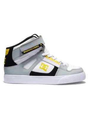 Pure High-Top EV White/Grey/Yellow Shoes (Kids)