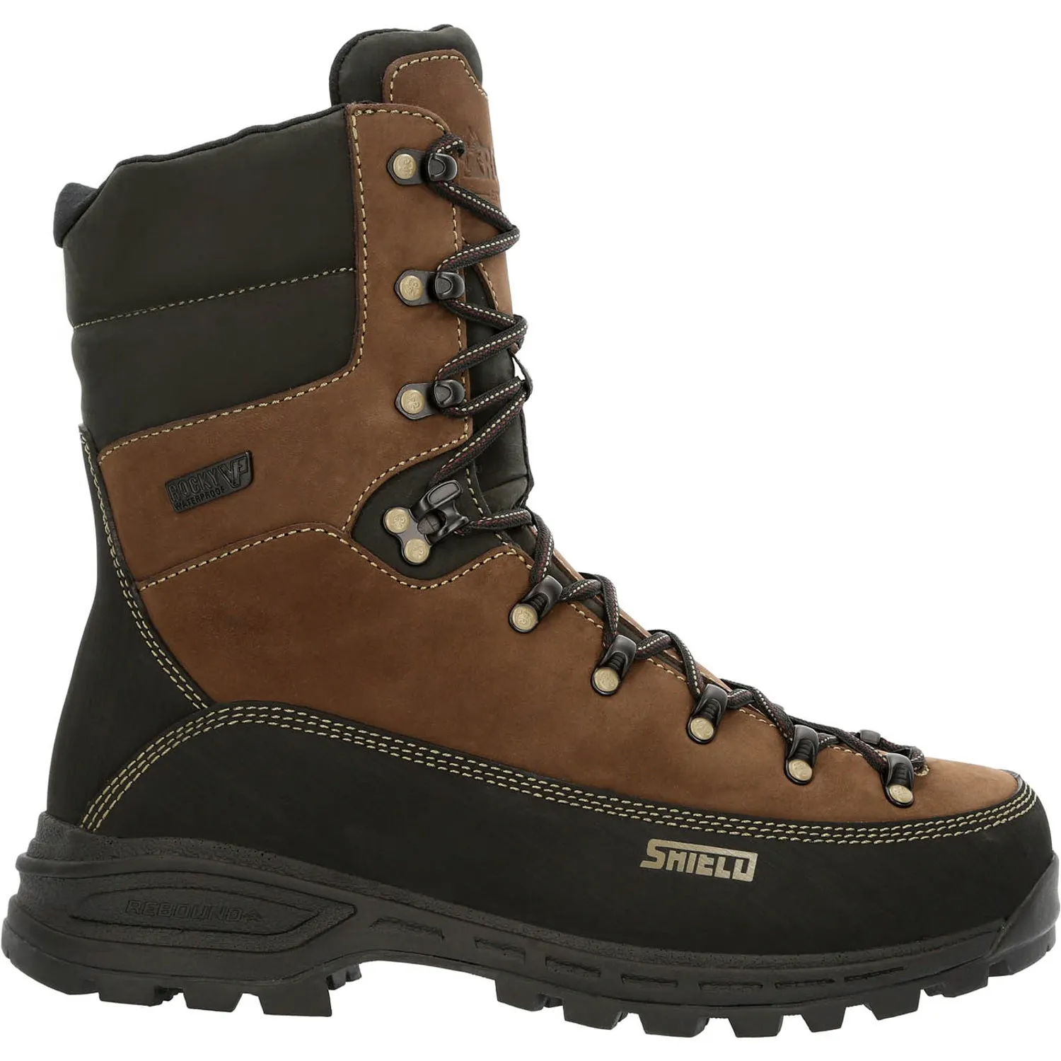 Rocky Mens Brown/Black Leather 400G MTN Stalker Pro Hunting Boots