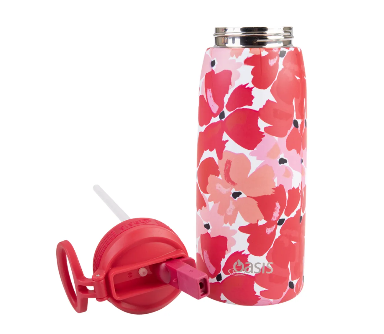 Sachi Insulated Lunch Bag & Bottle Bundle - Red Poppies