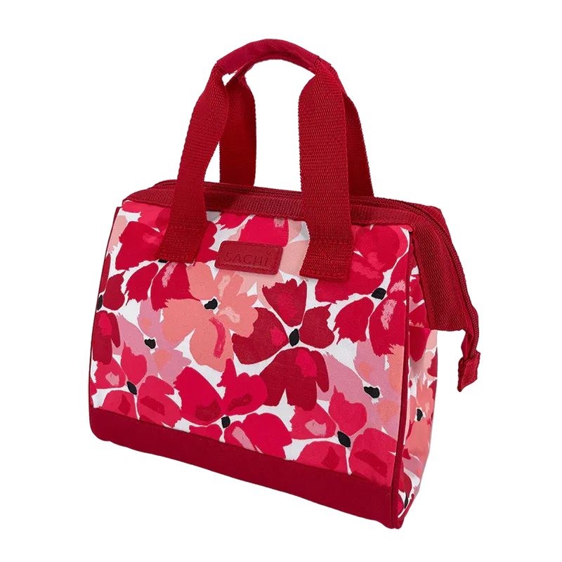 Sachi Insulated Lunch Bag & Bottle Bundle - Red Poppies