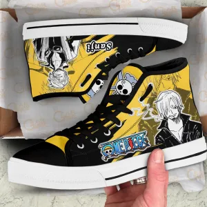 Sanji High Top Shoes OP Custom Anime Sneakers Mix Manga