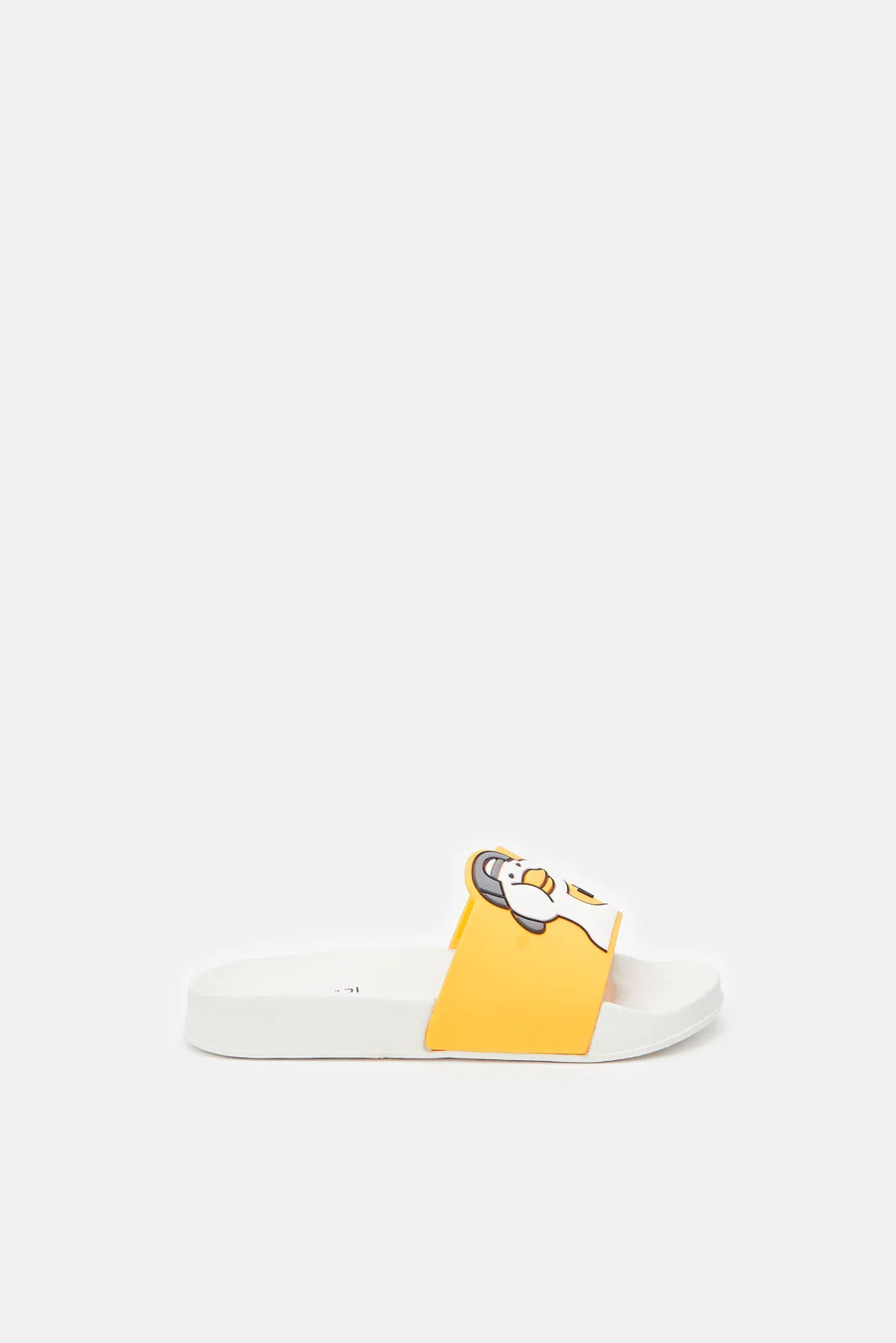 Senior Girls Yellow Embossed Detail Slide