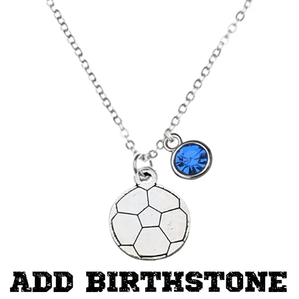 Silver Soccer Ball Necklace