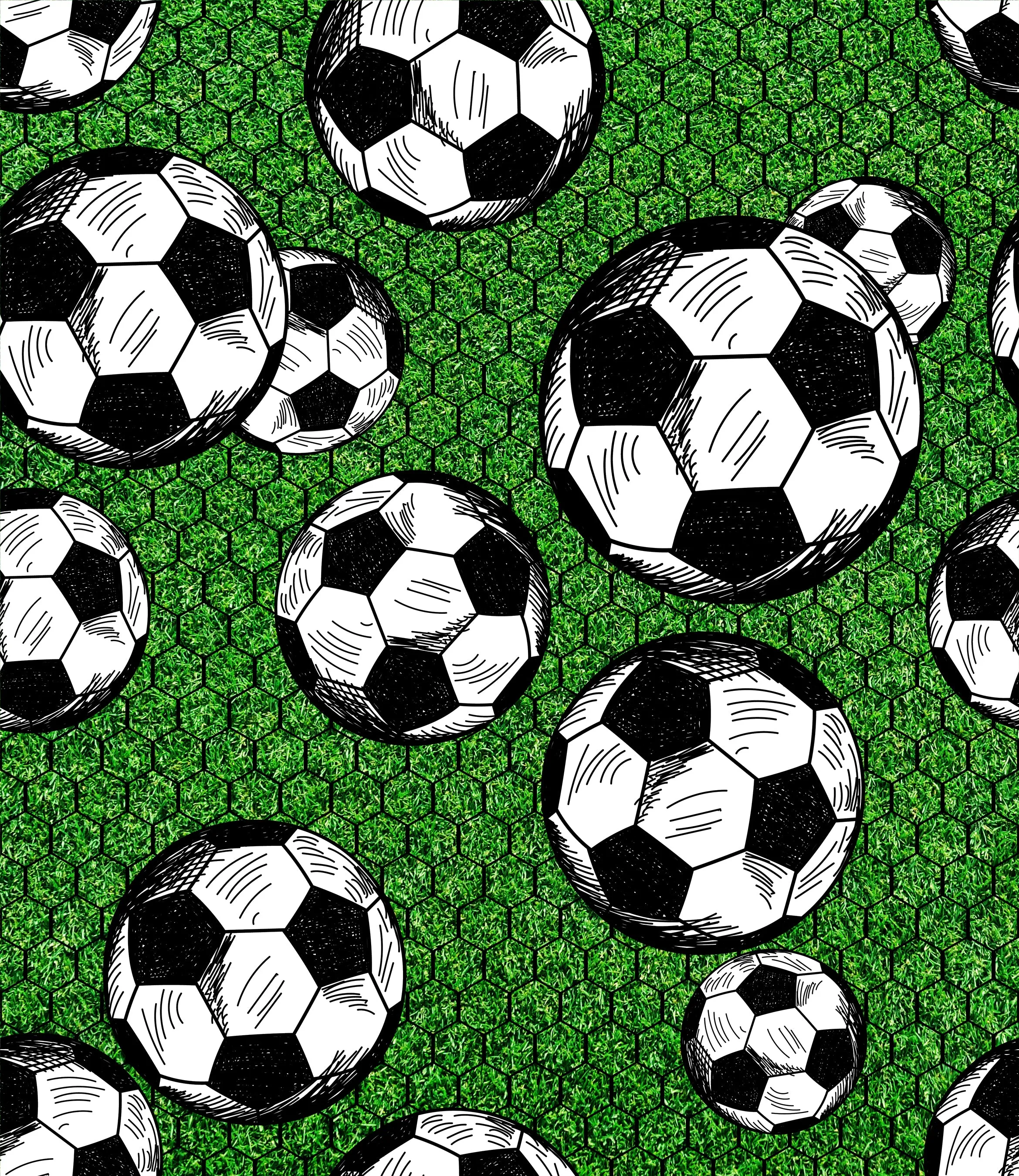 Sports Fabric, Soccer Balls and Net, Cotton or Fleece 1633