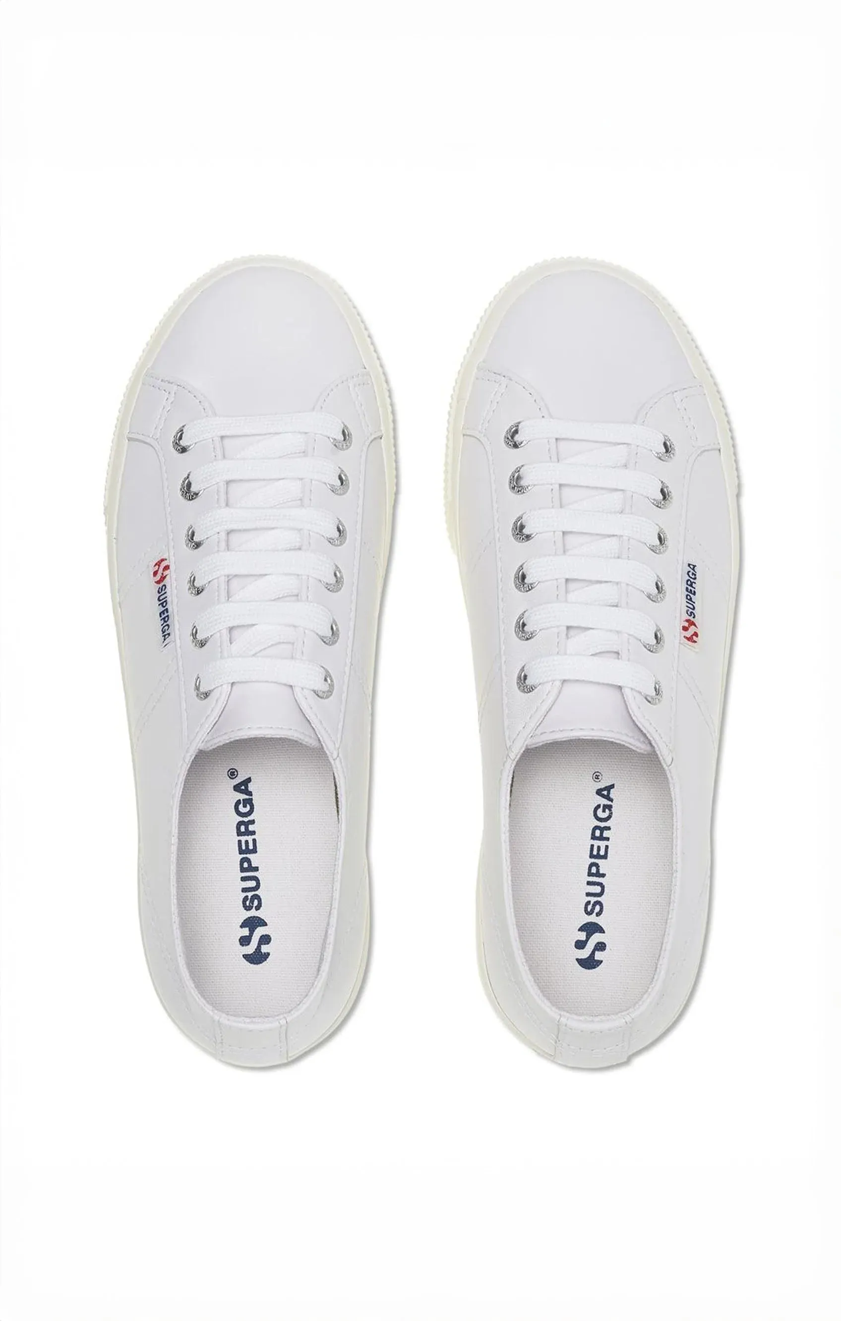 Superga 2790 Nappa Platform Sneakers ~ Optic White