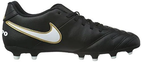 Tiempo Rio Iii Fg Black/White Soccer Cleat 8.5 Us