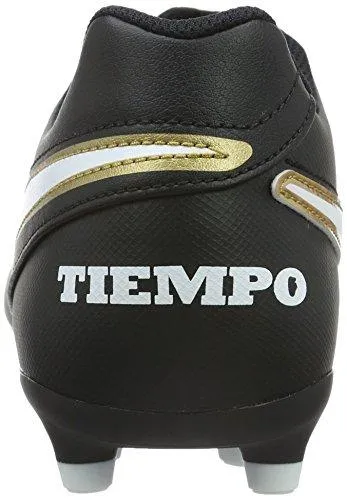 Tiempo Rio Iii Fg Black/White Soccer Cleat 8.5 Us