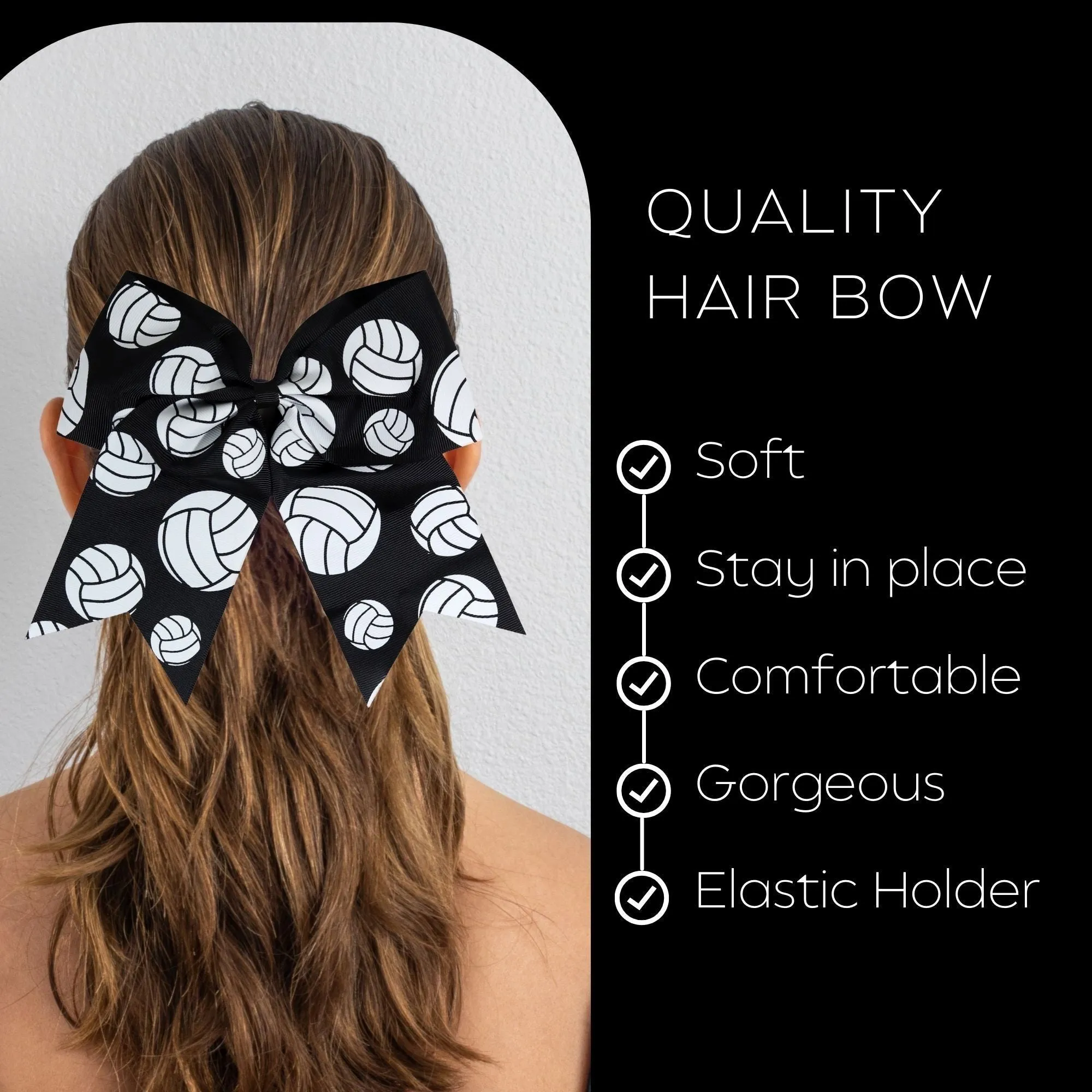 Volleyball Sports Hair Bow