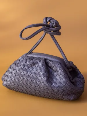 Women Grey Textured Design Solid Sling Bag