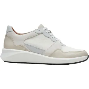 Women's Clarks Un Rio Run White Combi Leather